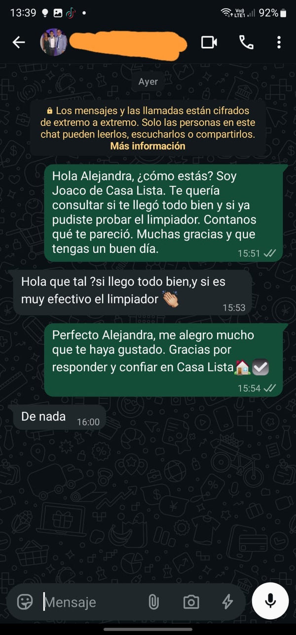 Reseña de cliente
